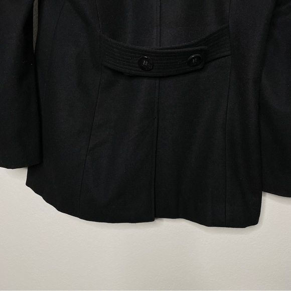 Kenneth Cole Reaction Black Wool Blend Pea Coat - Picture 4 of 6